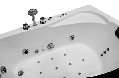 Wanna z hydromasażem narożna 169x90 cm prawa MO-0024