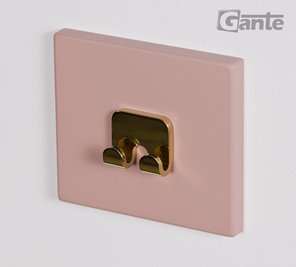 Wieszak podwójny pudrowy róż Magnolia Gante