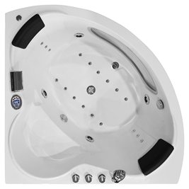 Wanna z hydromasażem narożna Turbo 140x140 cm MO-1001