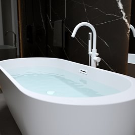 Wanna wolnostojąca biała przelew i korek biały 170 cm Porto Hydrosan