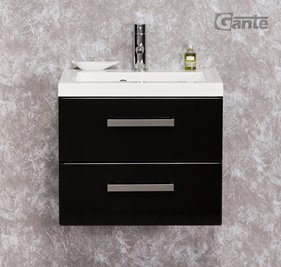 Szafka wisząca kolor czarny z umywalką 50/39/2 seria Fokus C