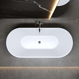 Wanna wolnostojąca biała 160 cm Lizbona Hydrosan