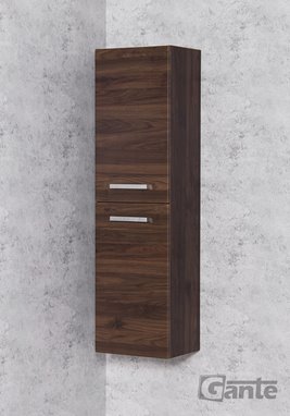 Słupek łazienkowy wiszący z koszem 143,5x40 Fokus kolor orzech