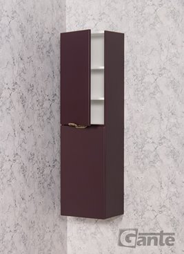 Słupek łazienkowy wiszący burgundowy złoty uchwyt 143,5x40 cm Magnolia Gante