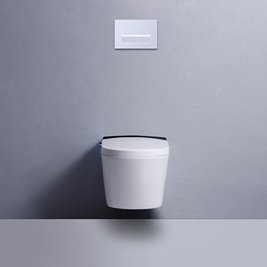 Zestaw podtynkowy wc stelaż + miska automatyczna myjąca przycisk chrom Drop