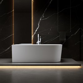 Wanna przyścienna biały przelew oraz korek narożna lewa 160 cm Mera Hydrosan