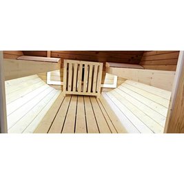 Sauna fińska ogrodowa zewnętrzna beczka 6 osobowa 210x240 Asker-HG