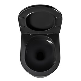 Czarna matowa miska wc wisząca Rimless Elite Tornado ELITE-MTB-03 Hydrosan