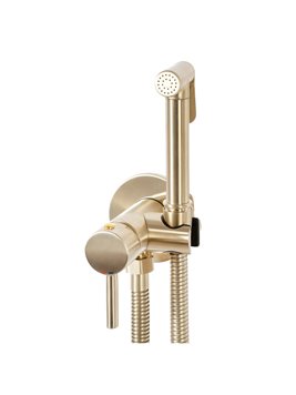 Bateria bidetowa podtynkowa złoto szczotkowane Loop Lungo Rea