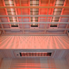 Sauna na podczerwień 4-osobowa 150x120 cm grzejniki kwarcowe i karbonowe Alta3 Infrared
