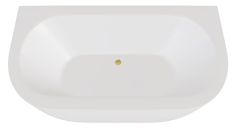 Wanna wolnostojąca przyścienna + klik-klak złoty Volya Besco 170 cm #WKV-170-WZL