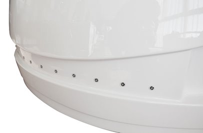 Wanna z hydromasażem narożna prawa 135x135 cm MUS-1085