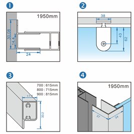Kabina prysznicowa 90x80 prostokątna drzwi pełne uchylne KZ05A
