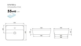 Umywalka One 55 cm Cerastyle