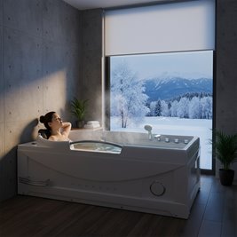 Wanna z hydromasażem prostokątna Ramzes 634 168 cm