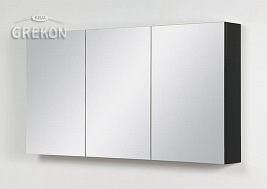 Czarna matowa szafka wisząca z lustrem 65x120 Victa