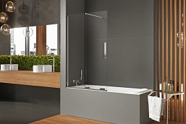 Chromowany parawan wannowy rozsuwany 120 cm Smart New Trendy EXK-4098