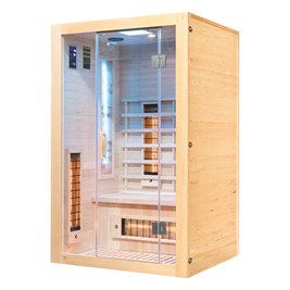 Sauna na podczerwień dwuosobowa panele sól himalajska 120X105X190CM MO-EA2R Infrared Mazur