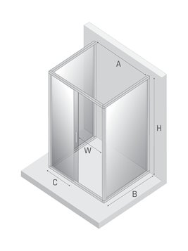 Kabina prysznicowa przyścienna 100x90 K-0477 New Corrina New Trendy
