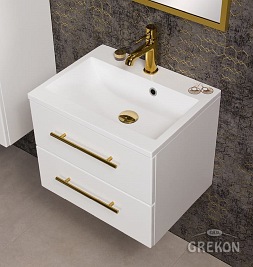 Szafka wisząca z umywalką biały mat 50 cm Belli Gold Gante