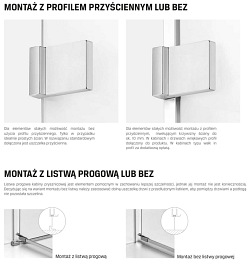 Kabina prysznicowa drzwi uchylne podwójne 80x80 EXK-1515 Avexa New Trendy