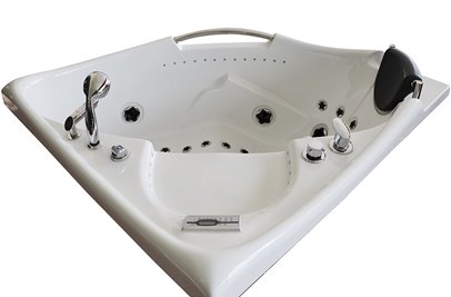 Wanna z hydromasażem narożna lewa 135x135 cm MUS-1085