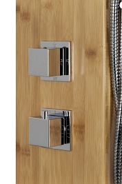 Panel natryskowy z drewna bambusowego chrom termostat Bao Corsan