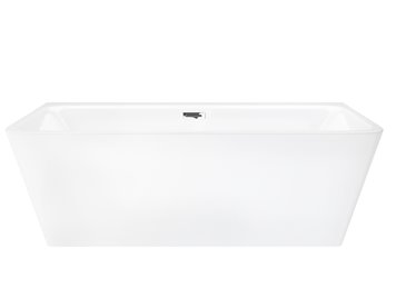 Wanna akrylowa, przyścienna wolnostojąca Iseo Corsan 150 cm korek klik-klak chrom