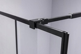 Kabina prysznicowa loftowy styl 90x90 czarne szprosy BS13B