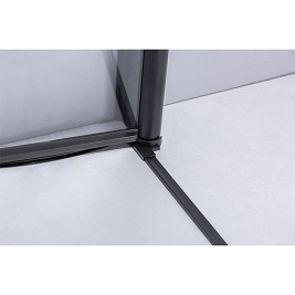 Czarna kabina prysznicowa drzwi składane kwadratowa 90x90 BS05B