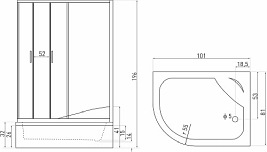 Kabina prysznicowa z wysokim brodzikiem 80x100 Katia GR P