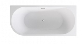 Wanna przyścienna narożna prawa syfon z przelewem złoty 150 cm Zoya Besco WAS-150-ZPZ