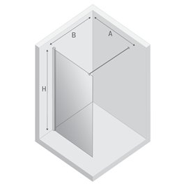 Ścianka prysznicowa chromowana 90 cm K-1716 Nesta Chrome New Trendy