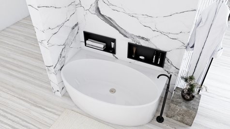 Wanna wolnostojąca akrylowa przyścienna 170 cm Malta Rea