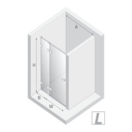 Złote drzwi prysznicowe uchylne 110 cm lewe EXK-4677 Eventa Gold Shine New Trendy