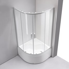Kabina prysznicowa na głębokim brodziku biały profil 90x90 Maja Hydrosan