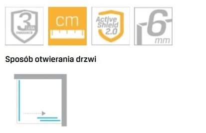 Kabina prysznicowa kwadratowa prawa 100x100 kolor stal szczotkowana D-0886A/D-0355B Prime New Trendy Gunmetal Brushed