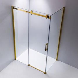 Złota kabina prysznicowa prostokątna 100x80 szkło 8mm KZ203AG