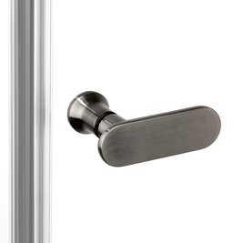 Stalowa szczotkowana kabina prostokątna 90x100 K-2184 New Soleo Gunmetal Brushed New Trendy