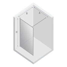 Biała ścianka prysznicowa rozmiar 130 cm pełna rama EXK-2227 New Modus White