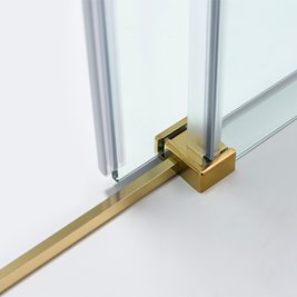 Złote drzwi prysznicowe do wnęki 105-110 cm rozsuwane SH03CG szkło 8 mm