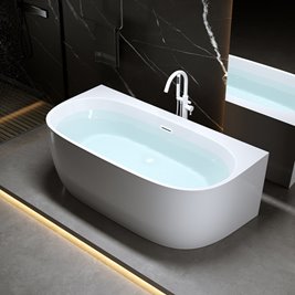 Wanna wolnostojąca przyścienna biały przelew oraz korek 170 cm Nora Hydrosan