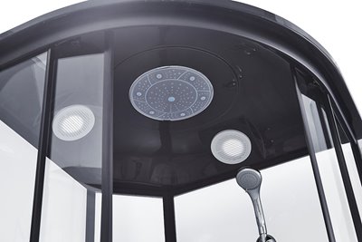 Kabina prysznicowa z hydromasażem wysoki brodzik biała 100x100 MO-09902