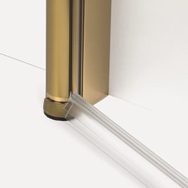 Złota szczotkowana kabina prysznicowa prostokątna 90x110 K-4186 New Soleo Gold Brushed New Trendy