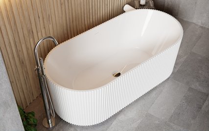 Giuliana Besco biała wanna wolnostojąca 170 cm syfon biały WAS-170-GLC