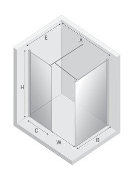 Kabina prysznicowa biały mat 150x80 EXK-2289 New Modus White New Trendy