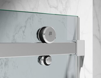 Kabina prysznicowa narożna 95x100 cm szkło 8mm przeźroczyste profile czarny mat Swiss Liniger