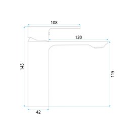 Bateria umywalkowa złoto szczotkowane Rea Drop