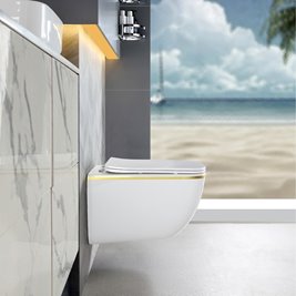 Zestaw podtynkowy stelaż GEBERIT DUOFIX + miska YUZU-WH-GL-TR-03 + przycisk DELTA 01 chrom