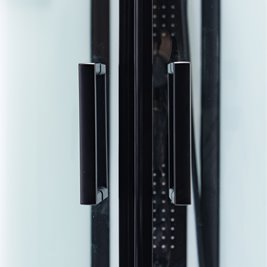 Kabina prysznicowa półokrągła zabudowana na wysokim brodziku 90x90 Nina